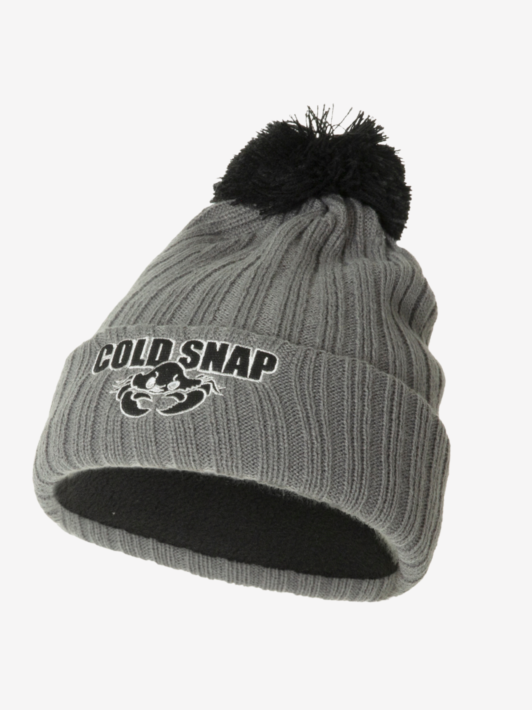 Stocking Cap w/Ball- Gray